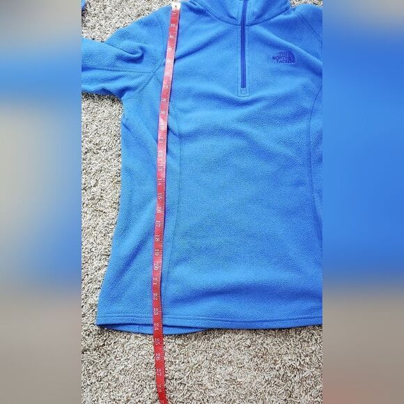 The North Face Blue Fleece 3/4 Zip Sweatshirt - Picture 4 of 6